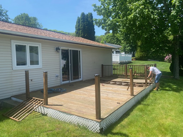 Remodeled exterior deck