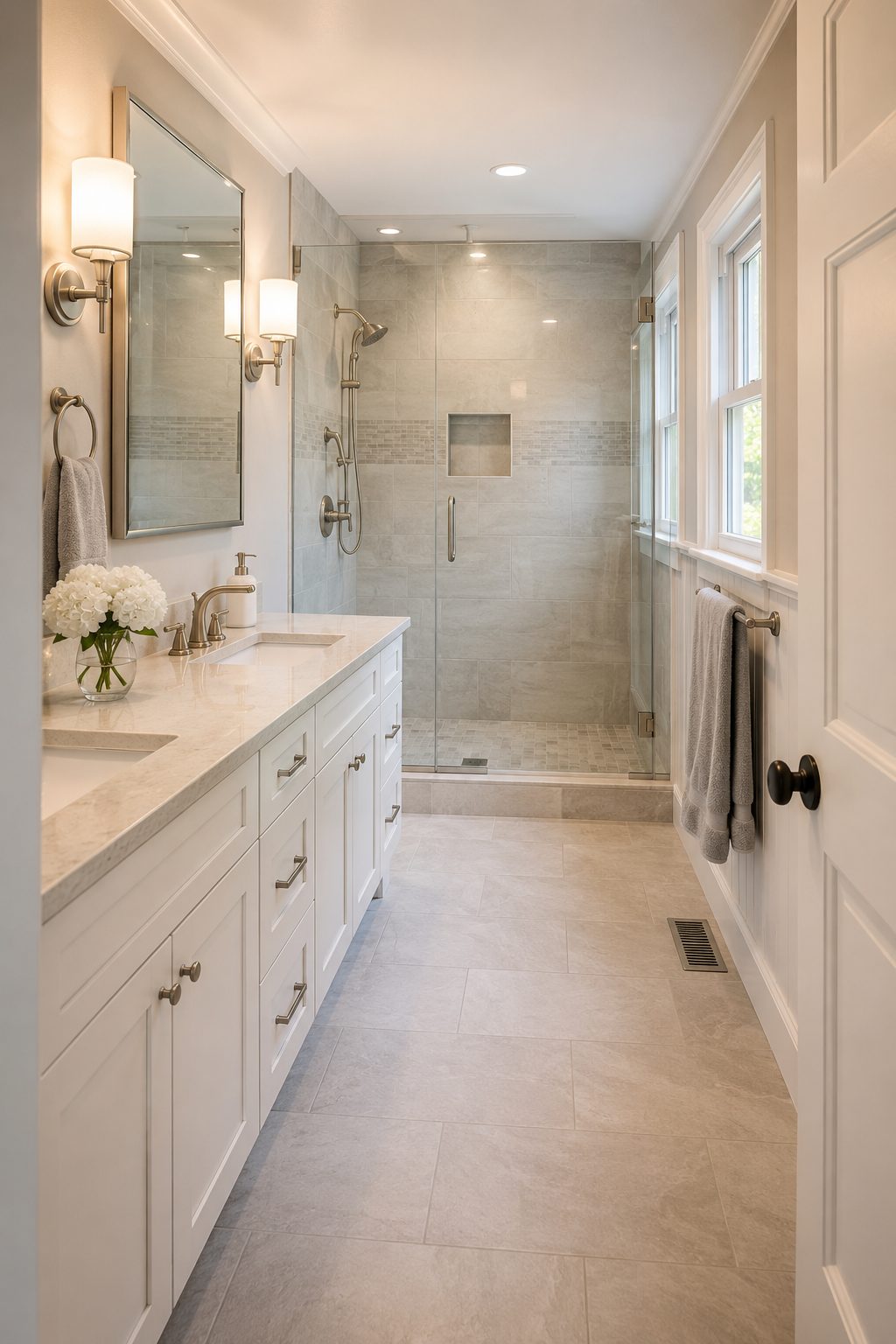 Comfortable bathroom designed and remodeled by Central Conn Remodeling